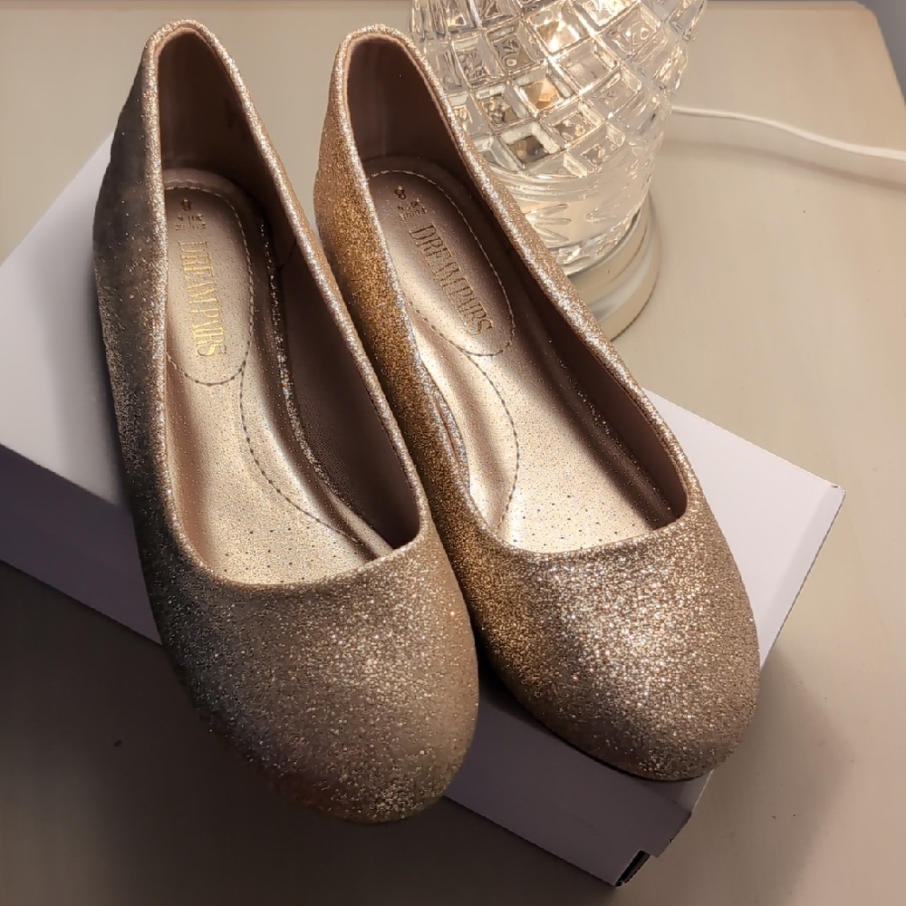 Dreampairs Gold Glitter Flats - Picture 3 of 7